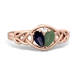 Sapphire Celtic Love Knot 14K Rose Gold ring R5420