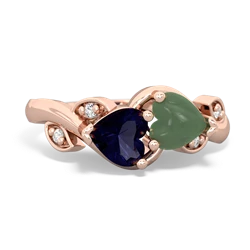 Sapphire Floral Elegance 14K Rose Gold ring R5790