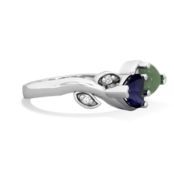 Sapphire Floral Elegance 14K White Gold ring R5790