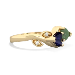 Sapphire Floral Elegance 14K Yellow Gold ring R5790