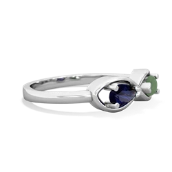 Sapphire Infinity 14K White Gold ring R5050