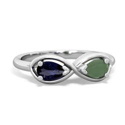 Sapphire Infinity 14K White Gold ring R5050