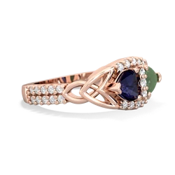 Sapphire Sparkling Celtic Knot 14K Rose Gold ring R2645