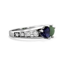 Sapphire Heart To Heart 14K White Gold ring R3342