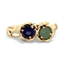 Sapphire Rose Garden 14K Yellow Gold ring R5510