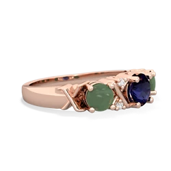 Sapphire Hugs And Kisses 14K Rose Gold ring R5016