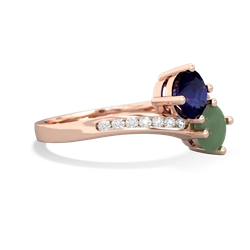 Sapphire Channel Set Two Stone 14K Rose Gold ring R5303