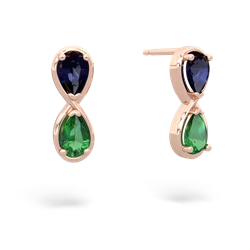 Sapphire Infinity 14K Rose Gold earrings E5050