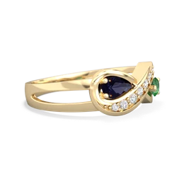 Sapphire Diamond Infinity 14K Yellow Gold ring R5390