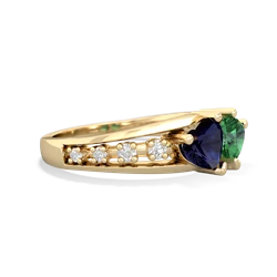 Sapphire Heart To Heart 14K Yellow Gold ring R3342