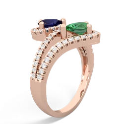 Sapphire Diamond Dazzler 14K Rose Gold ring R3000