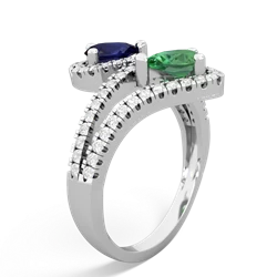 Sapphire Diamond Dazzler 14K White Gold ring R3000