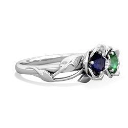 Sapphire Rose Garden 14K White Gold ring R5510