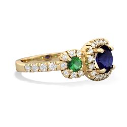 Sapphire Regal Halo 14K Yellow Gold ring R5350