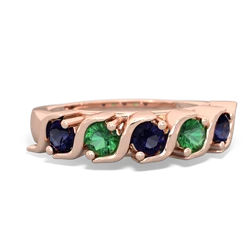 Sapphire Anniversary Band 14K Rose Gold ring R2089