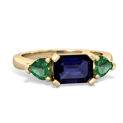 Sapphire Three Stone 14K Yellow Gold ring R5235