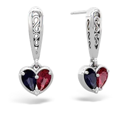 matching earrings - Filligree Heart