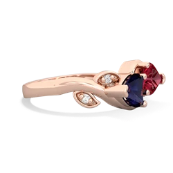 Sapphire Floral Elegance 14K Rose Gold ring R5790