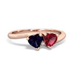 Sapphire Sweethearts 14K Rose Gold ring R5260