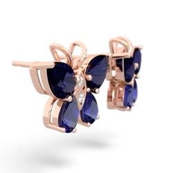 Sapphire Butterfly 14K Rose Gold earrings E2215