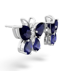 Sapphire Butterfly 14K White Gold earrings E2215