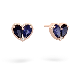 Sapphire 'Our Heart' 14K Rose Gold earrings E5072