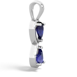 Sapphire Infinity 14K White Gold pendant P5050