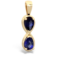 Sapphire Infinity 14K Yellow Gold pendant P5050