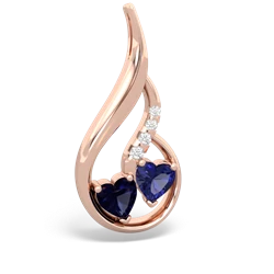 Sapphire Keepsake Curves 14K Rose Gold pendant P5450