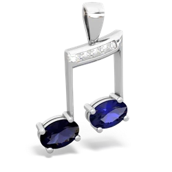 Sapphire Color Of Music 14K White Gold pendant P3334