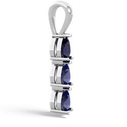 Sapphire Dew Drops 14K White Gold pendant P2251