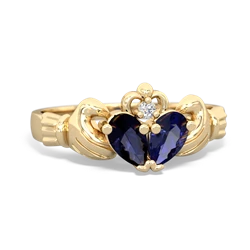 Sapphire 'Our Heart' Claddagh 14K Yellow Gold ring R2388