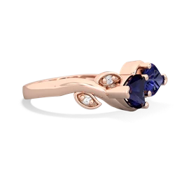 Sapphire Floral Elegance 14K Rose Gold ring R5790