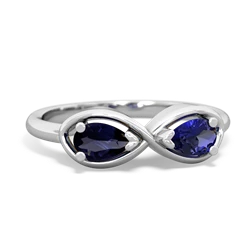 Sapphire Infinity 14K White Gold ring R5050