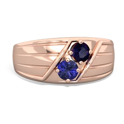 Sapphire Men's Streamline 14K Rose Gold ring R0460