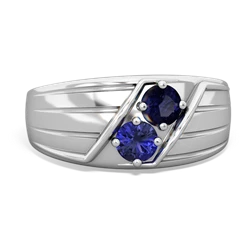 Sapphire Men's Streamline 14K White Gold ring R0460