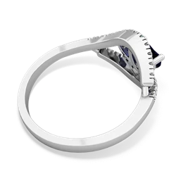 Sapphire Mother And Child 14K White Gold ring R3010