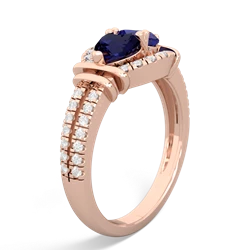 Sapphire Art-Deco Keepsake 14K Rose Gold ring R5630