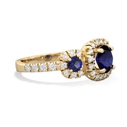 Sapphire Regal Halo 14K Yellow Gold ring R5350