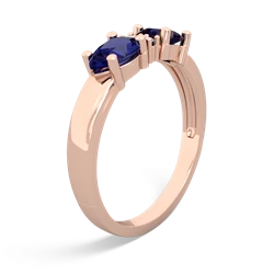 Sapphire Pear Bowtie 14K Rose Gold ring R0865