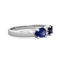 Sapphire Pear Bowtie 14K White Gold ring R0865