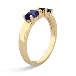 Sapphire Pear Bowtie 14K Yellow Gold ring R0865