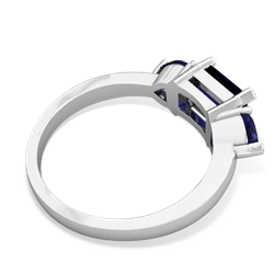 Sapphire Three Stone 14K White Gold ring R5235