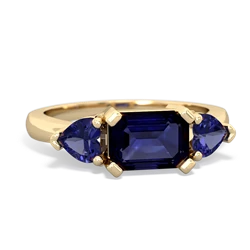 Sapphire Three Stone 14K Yellow Gold ring R5235