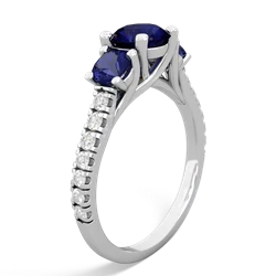 Sapphire Pave Trellis 14K White Gold ring R5500