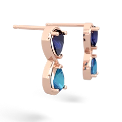 Sapphire Infinity 14K Rose Gold earrings E5050