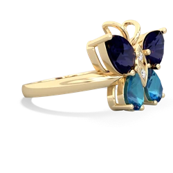 Sapphire Butterfly 14K Yellow Gold ring R2215