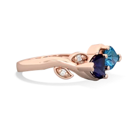 Sapphire Floral Elegance 14K Rose Gold ring R5790