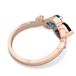 Sapphire Floral Elegance 14K Rose Gold ring R5790