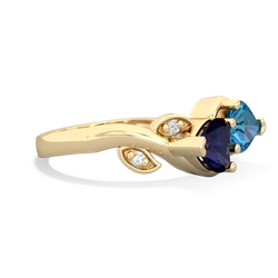 Sapphire Floral Elegance 14K Yellow Gold ring R5790